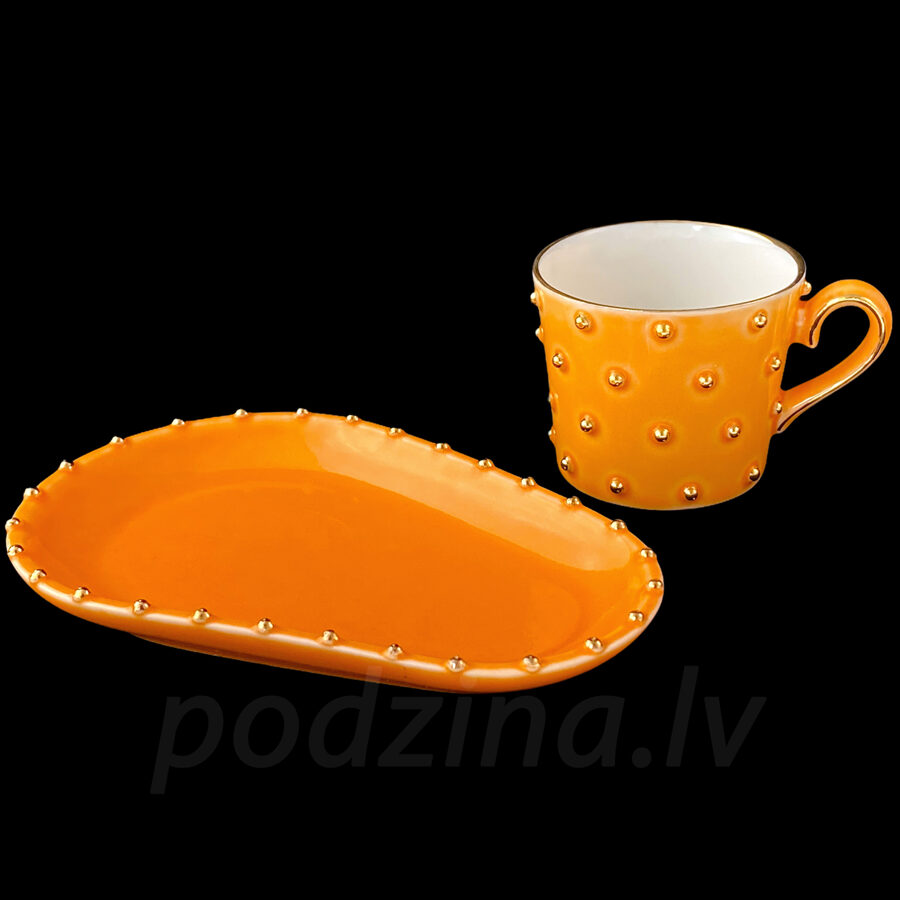 Oranžā espresso tasīte