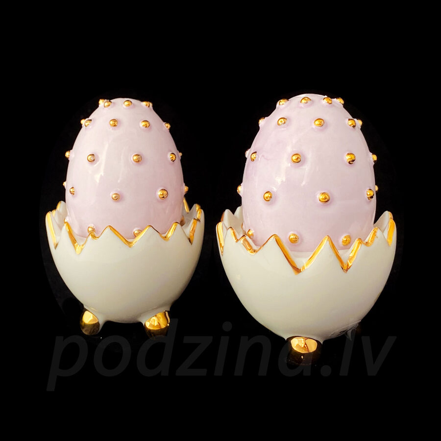 Porcelāna krāsainas olas - sāls un piparu trauki