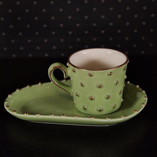 Espresso kafijas tasīte zaļa