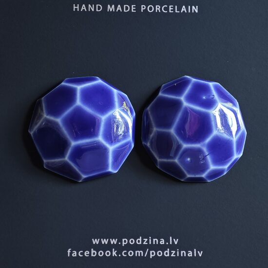 Kobalta zili auskari 2