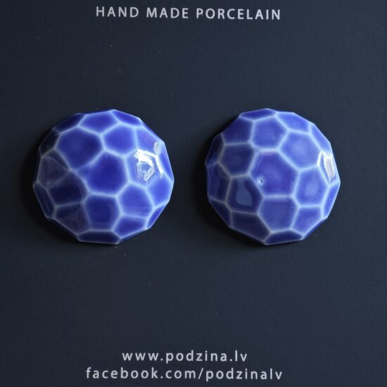 Kobalta zili auskari 1