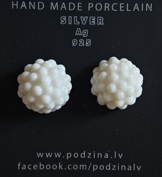 Auskari baltas avenītes