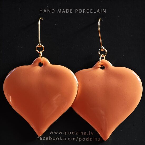 Auskari lielās sirdis dažādas krāsas 