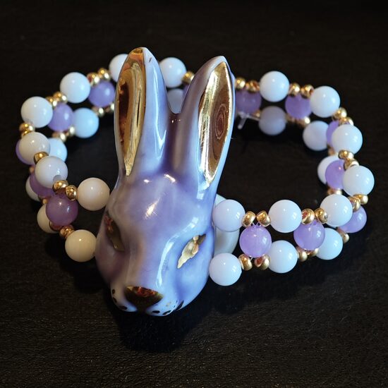 Rokassprādze Zaķis lavandas violets