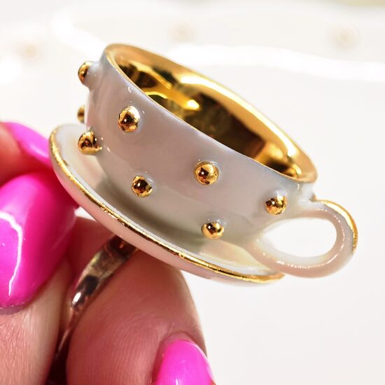 Gredzens tasīte ar apzeltītu iekšpusi