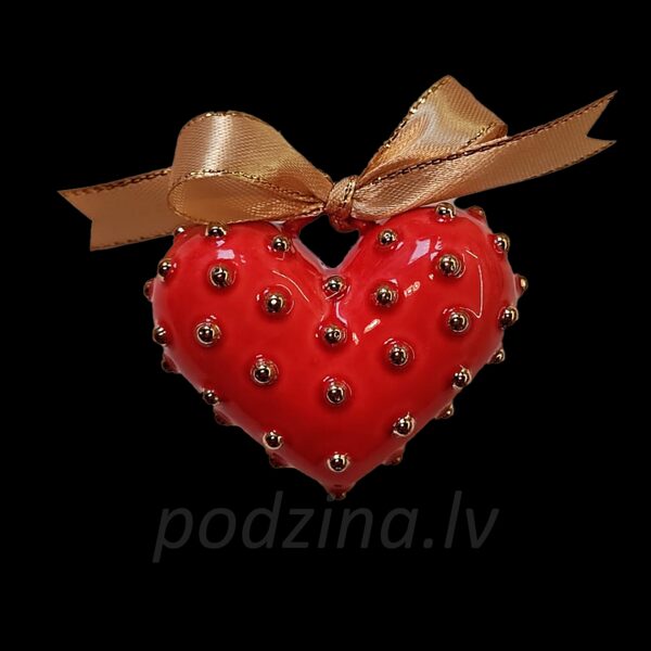 Red porcelain heart
