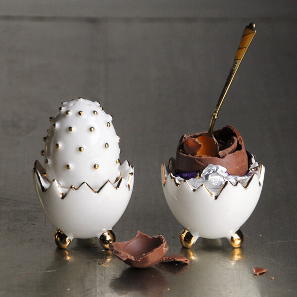 Porcelāna olas - sāls un piparu trauku komplekts