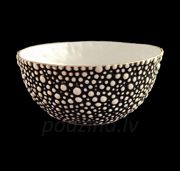 Burbuļbļoda melna 14 cm diametrā