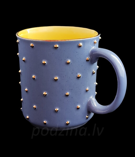 Debesu zila krūze ar dzeltenu iekšpusi 300ml