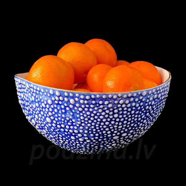Porcelāna zila burbuļbļoda 22cm