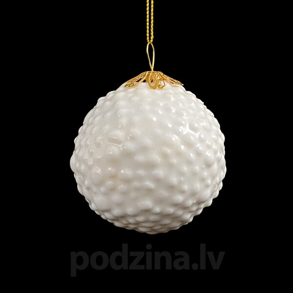 Porcelain Christmas tree decoration "Snowball" 6 cm